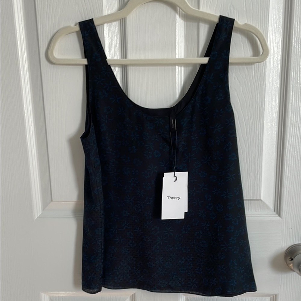 New with tags Silk Theory Blue Sleeveless Tank Top